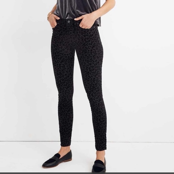 MADEWELL MID RISE LEOPARD PRINT SKINNY JEANS - Picture 6 of 11